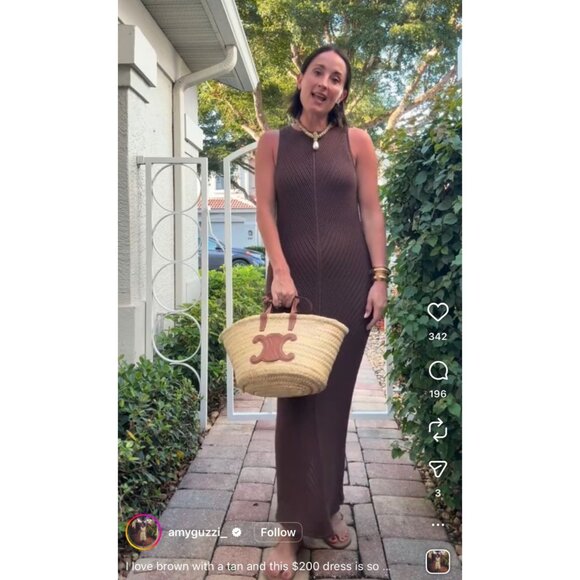 DISSH Bloom Chocolate Crochet Maxi Dress Knit Fitted Sleeveless Brown Large - Picture 6 of 14